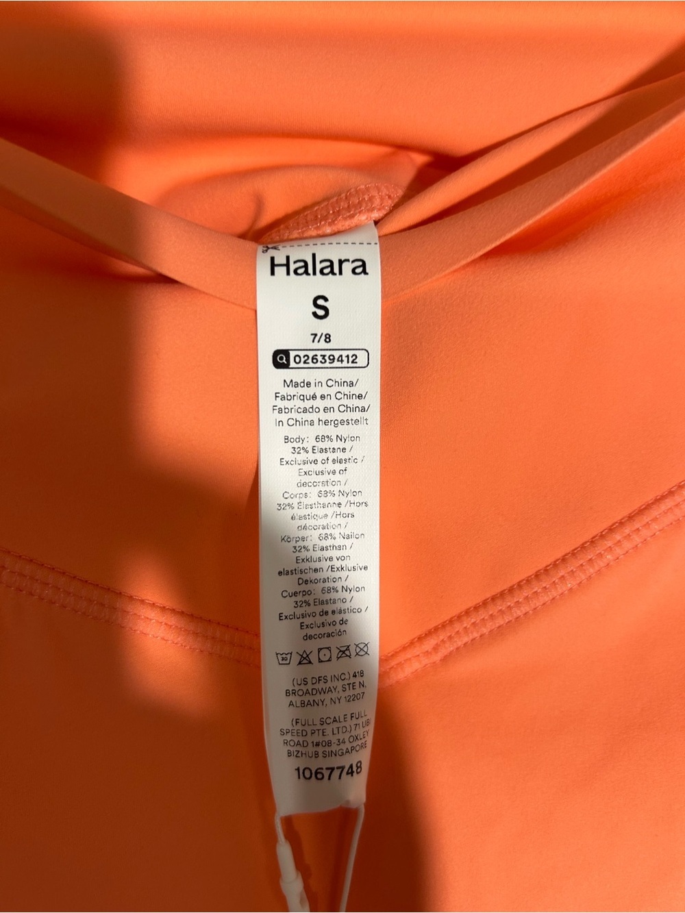 Halara UltaSculpt 7/8 length leggings. Size Small. NWT. Coral. High waist. Soft. - Picture 7 of 12